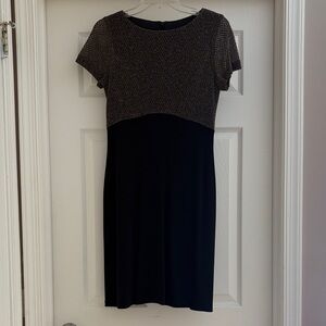 Vintage, Chic,  Black and Multicolored Dress